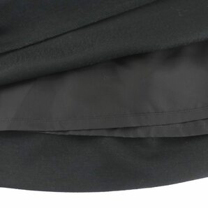 バーバリー ロンドン BURBERRY LONDON フレアスカート ひざ丈 プリーツ ベルト ウール 36 S 黒 ブラック /NW1 レディースの画像6