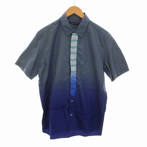 ツモリチサト TSUMORI CHISATO シャツ 半袖 グラデーション 2 M 青 ブルー /YM メンズ