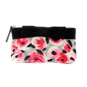  Kate Spade KATE SPADE pouch floral print ribbon black black red red gray /AK11 lady's 