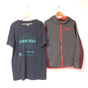 [ free shipping ] Under Armor T-shirt, Parker set / Kids YXL size Parker fray equipped UNDER ARMOUR