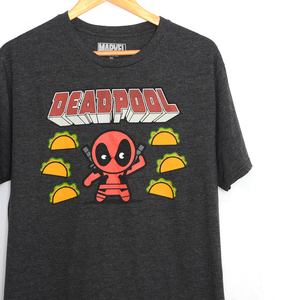 MT2244 デッドプール DEADPOOL Tシャツ XL 肩52 マーベル 映画 アメコミ メール便可 xq