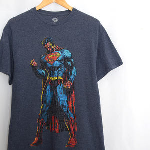 MT2303 スーパーマン SUPERMAN Tシャツ L 肩53 映画 アメコミ メール便可 xq