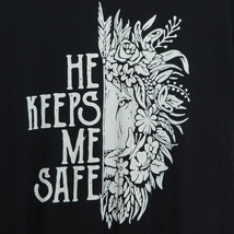 MT2313 HE KEEPS ME SAFE Tシャツ L 肩54 アメリカ古着 メール便可 xq_画像4