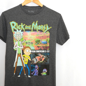 MT2399 リック・アンド・モーティ FROM DIMENSION C-137 Tシャツ S 肩43 RICK AND MORTY アメリカ古着 メール便可 xq