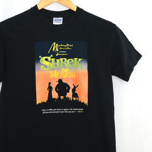 MT2410 ギルダン GILDAN シュレック SHReK The NUSICAL Tシャツ S 肩41 ミュージカル アメリカ古着 メール便可 xq