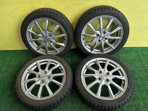 ★バリ山165/50R16 2014年スダットレス DUNLOP WINTER MAXX タイヤアルミセット　4穴 PCD100 ET+45 16×5J ハブ73mm