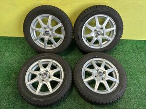 ★バリ山165/65R14 2019年スダットレス DUNLOP WINTER MAXX タイヤアルミセット　4穴 PCD100 ET+45 14×4.5J ハブ67mm