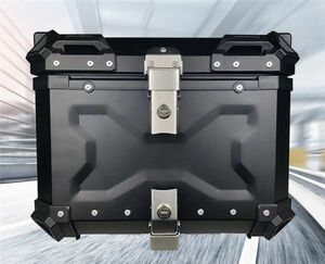 xo**13リアボックス トップケース ブラック アルミ製品 ツーリング バックレスト装備 持ち運び可能 45L