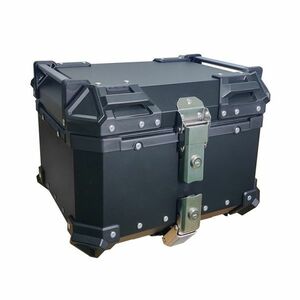 xo**07リアボックス トップケース ブラック アルミ製品 ツーリング バックレスト装備 持ち運び可能 55L