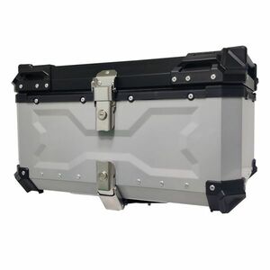 xo**16リアボックス シルバー トップケース アルミ製品 ツーリング バックレスト装備 55L