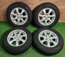 155/80R13 DUNLOP ENASAVE EC204【2018年】(社外アルミホイール) 13X5J ET35 4H/100 4本セット！_画像1