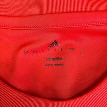 大きいサイズ adidas アディダス 半袖 Tシャツ メンズ L 赤 レッド CLIMALITE カジュアル スポーツ トレーニング ウェア ロゴ 刺繍_画像8