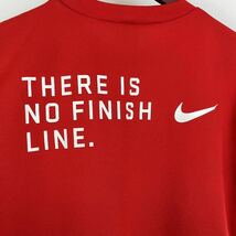 NIKEナイキ 半袖 Tシャツ メンズ M 赤 レッド カジュアル スポーツ トレーニング ウェア ロゴ プリント 速乾 ドライ マラソン 記念_画像4