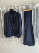 UNITED ARROWS ユナイテッドアローズ スーツ　紺×ストライプ　イタリア製　サイズ48 古着　中古品_画像1