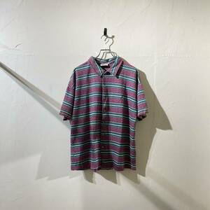 vintage euro design cotton shirt ヨーロッパ古着 ビンテージ 半袖シャツ デザインシャツ コットンシャツ 柄シャツ 総柄 70s 80s