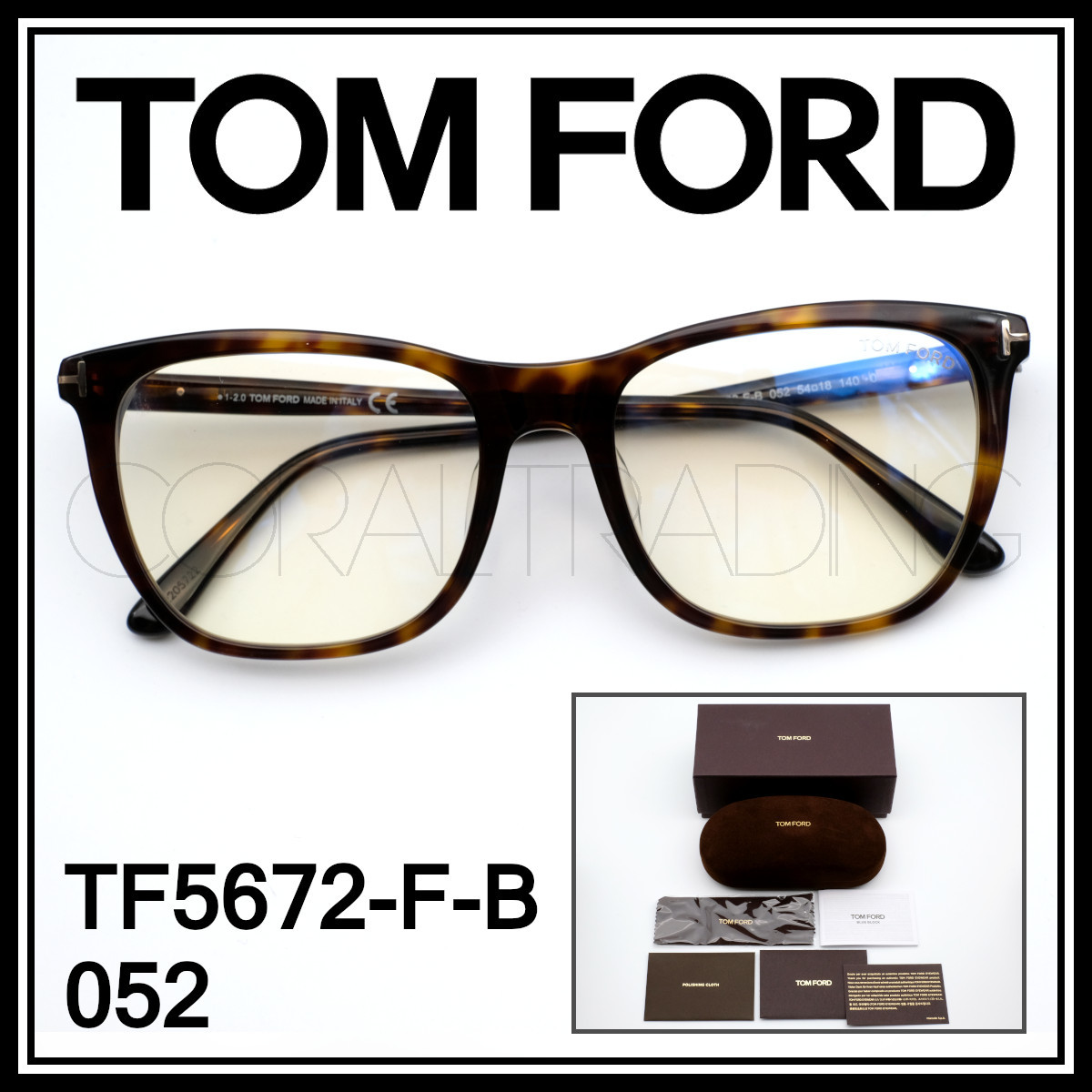 週末限定価格！】TOM FORD トムフォード 伊達メガネ レンズ Frank