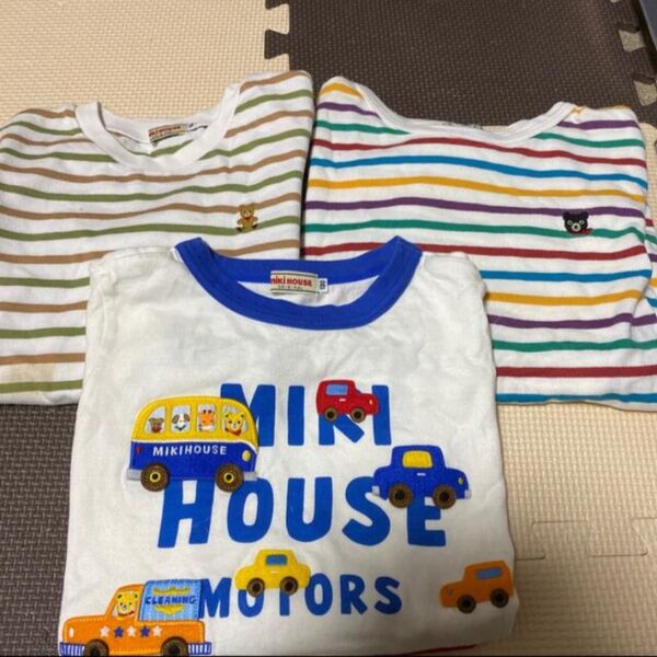 (22)ミキハウス 長袖Tシャツ 3枚【130】