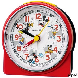ミッキーマウス＆フレンズ SEIKO ディズニー 目覚まし時計 置き時計 アナログ 真っ赤なデザイン 大きな文字盤 見やすい ドーム型 子供部屋