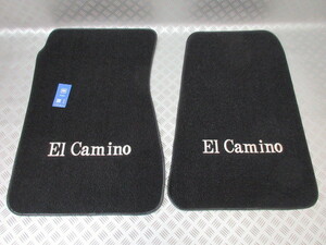 Elcami.1968~ Chevrolet El Camino floor mat 2pc LOOPpile ELCAMINO Logo! #51 Auto Custom Carpet made 