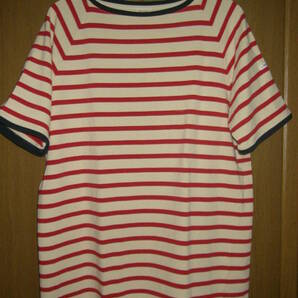 ビッグスミス ベティスミス 生成り 赤 ボーダー Tシャツ カットソー ビッグシルエット XXL 44 ( バスクシャツの画像1