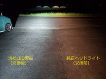 超爆光 H11 LEDヘッドライト ロービーム 新車検対応 12V 24V ホンダ パートナー GJ3 GJ4 H18.3～H22.8　P41 ホワイト 6500K 200Ｗ_画像8