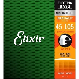 Elixir ベース弦 14077 NANOWEB 4弦 LONG SCALE 45-105 NICKEL PLATED