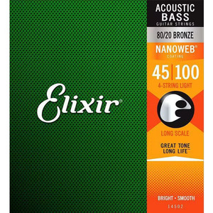 Elixir acoustic bass string 14502 NANOWEB LONG SCALE LIGHT 45-100 80/20 BRONZE