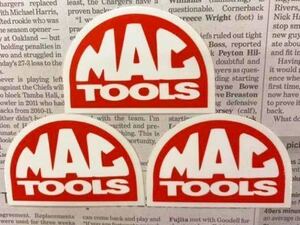 MAC TOOLS マックツールズ／ステッカー 3枚セット デカール アメリカン雑貨 耐水 車 バイク アドバタイジング カーアクセサリー USA ロゴ