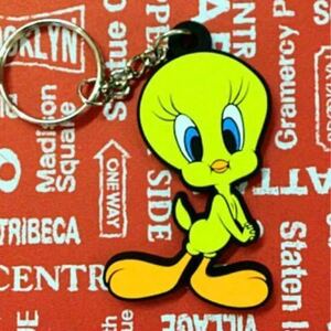 ラバー キーホルダー/トゥイーティー Tweety キーリング アメリカン雑貨 アメキャラ かわいい カギ アクセサリー小物 人気 車 バイク