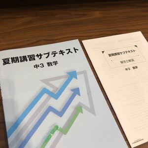 【夏期講習サブテキスト　中3数学】中学3年生　塾問題集　2022年度使用