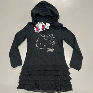 DIESEL HELLO KITTY パーカーワンピ パーカー 未使用 ディーゼル ハローキティ キティちゃん 4Y キッズ 子供服 kids ブラック 黒