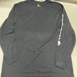 carhartt カーハート 長袖Tシャツ ロンT 古着 XLサイズ ブラック 黒 ORIGINAL FIT オリジナルフィット ビッグシルエット オーバーサイズ