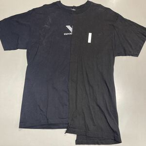 FULL-BK リミックス Tシャツ ブラック 黒 Lサイズ フルビーケー リメイク アシンメトリー 切り替え 半袖 メンズ 日本製 MADE IN JAPAN