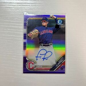 2019 Bowman Chrome Conner Capel auto purple refractor 250枚限定