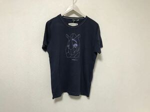 本物ジースターロウGSTAR RAWコットンサイ刺繍半袖TシャツメンズアメカジサーフビジネススーツミリタリーL紺ネイビーギリシャ製