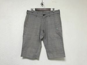 本物バーバリーブラックレーベルBURBERRYコットンチェック柄チノハーフショートパンツメンズサーフミリタリービジネススーツグレー73