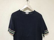 本物ポールスミスPaulSmithコットン半袖TシャツサマーニットメンズアメカジサーフミリタリービジネススーツM紺ネイビー日本製_画像2