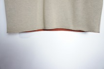 美品 BEAMS ビームス ダブルフェイス クルーネック カットソー 半袖Ｔシャツ S 薄茶 ベージュ 505N_画像3