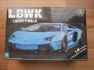  редкий не собран Aoshima 1/24 LB Works Lamborghini Aventador Ver.1 амортизатор gimik есть Liberty walk LBWK