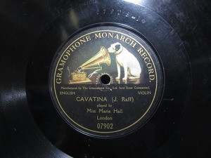 ★☆SP盤レコード 片面盤 CAVATINA (J.Raff) マリー・ホール 中古品☆★[5627] 