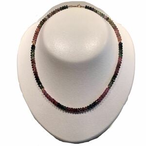 K18 tourmaline necklace 42cm