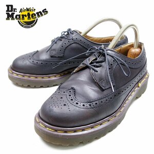 英国製　UK5　24cm相当　Dr.Martens　ドクターマーチン　ウィングチップドレスシューズ　メダリオン　ダイヤモンドソール　ブラウン/U7969