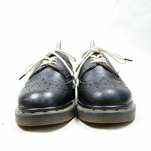 美品 英国製 UK5 24cm相当 Dr.Martens ドクターマーチン ウィングチップドレスシューズ メダリオン ブラック イングランド製U8003の画像3