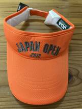 送料込み！新品未使用 JGA ゴルフサンバイザー オレンジ JAPAN OPEN 2012 GOLF ゴルフウェア 帽子 サンバイザー_画像1