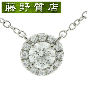 (新品仕上げ済)ティファニー TIFFANY ソレスト ダイヤ ネックレス Pt950 × ダイヤ 0.21ct-I-IF-3EX 鑑定書 8510