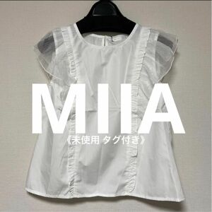 《未使用 タグ付き》MIIA ノースリーブブラウス