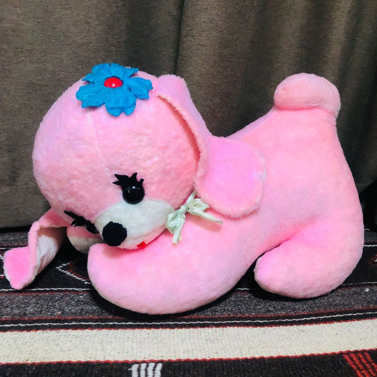 昭和レトロ ベア クマ ピンク レトロポップ ぬいぐるみ 人形 舌出し