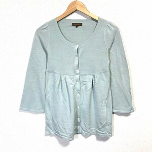 F7514dL BALLSEY ball ji. size 38 (M rank ) knitted cardigan mint green lady's silk . spring summer cardigan 