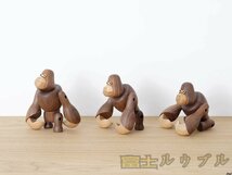 人気商品★ 置物 ゴリラ 木制 動物 オブジェ 北欧雑貨 かわいい インテリア 人形 ディスプレイ お洒落 アクションフィギュア ウォールデコ_画像4