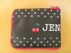 (53076)JENNI love　ジェニィラブ　折り畳み　トートバッグ　エコバッグ　携帯バッグ　簡易バッグ　チェリー　USED